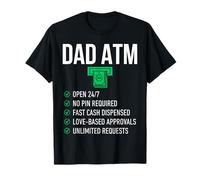 Papá ATM Divertido Día del Padre Sarcástico Papá Vida Hijo Hija Camiseta