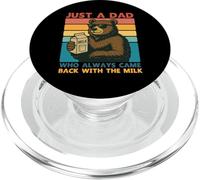 Papa Bear Just a Dad who always came back with the milk PopSockets PopGrip para MagSafe