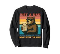 Papa Bear Just a Dad who always came back with the milk Sudadera