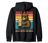 Papa Bear Just a Dad who always came back with the milk Sudadera con Capucha