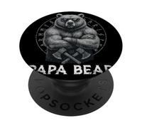 Papa Bear, Oso Vikingo, Guerrero, Odin, Berserker, mitos Vikingos PopSockets PopGrip Adhesivo