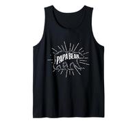 Papa Bear Retro Dad Daddy Grandpa Fathers Day Camiseta sin Mangas