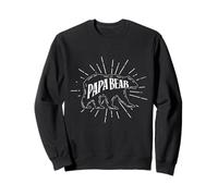 Papa Bear Retro Dad Daddy Grandpa Fathers Day Sudadera