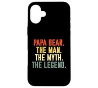 Papa Bear The Men The Myth The Legend El Mejor papá Día del Padre Carcasa para iPhone 16 Plus