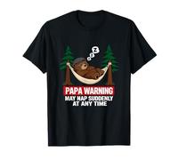Papa Bear Warning May Nap Suddenly At Any Time Camiseta