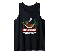 Papa Bear Warning May Nap Suddenly At Any Time Camiseta sin Mangas