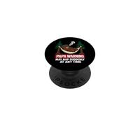 Papa Bear Warning May Nap Suddenly At Any Time PopSockets PopGrip Adhesivo