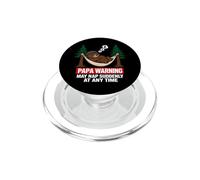 Papa Bear Warning May Nap Suddenly At Any Time PopSockets PopGrip para MagSafe
