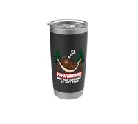 Papa Bear Warning May Nap Suddenly At Any Time Vaso térmico de acero inoxidable de doble pared