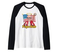Papa Bob El primer Papa americano. Camiseta Manga Raglan