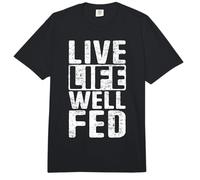 Papá BOD Big Belly Vive la Vida Bien Alimentado Papá Físico Comfort Colors Adult Heavyweight T-Shirt