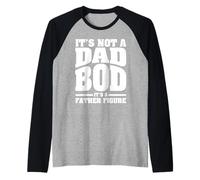 Papá BOD - Figura Divertida para el día del Padre, Regalo para el Gimnasio Camiseta Manga Raglan