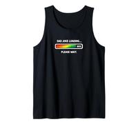 Papá Broma Cargando 99% por Favor Espere Pixel Art Humor Camiseta sin Mangas