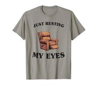 Papá Broma Hombres Divertidos Solo Descansando Mis Ojos Sillón Camiseta