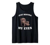Papá Broma Hombres Divertidos Solo Descansando Mis Ojos Sillón Camiseta sin Mangas