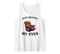 Papá Broma Hombres Divertidos Solo Descansando Mis Ojos Sillón Camiseta sin Mangas