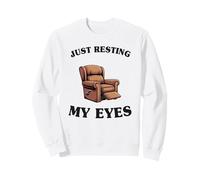 Papá Broma Hombres Divertidos Solo Descansando Mis Ojos Sillón Sudadera