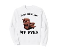 Papá Broma Hombres Divertidos Solo Descansando Mis Ojos Sillón Sudadera