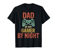 Papá By Day Gamer by Night Shirt Funny Video Gamer Dadd Camiseta