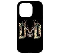 Papá Camo Deer Antlers Naturaleza Amante Carcasa para iPhone 15 Pro