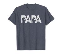 Papa Cazador Original Regalo Caza Navidad para Padres Camiseta, Hombre, Azul Jaspeado, 6XL