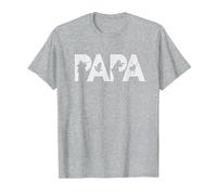 Papa Cazador Original Regalo Caza Navidad para Padres Camiseta, Hombre, Gris Jaspeado, S