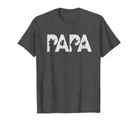 Papa Cazador Original Regalo Caza Navidad para Padres Camiseta, Hombre, Jaspeado Oscuro, M