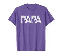 Papa Cazador Original Regalo Caza Navidad para Padres Camiseta, Hombre, Morado Jaspeado, XL