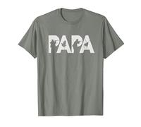 Papa Cazador Original Regalo Caza Navidad para Padres Camiseta, Hombre, Verde Militar Jaspeado, S