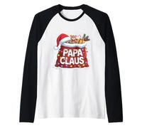Papa Claus Santa's Magic Sack of Toys Christmas For Men Camiseta Manga Raglan