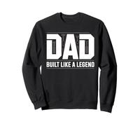 Papá Construido como una Leyenda Funny Fathersday Sayinng Sudadera
