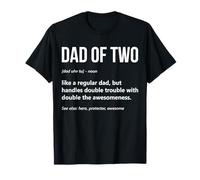 Papá de dos Definición Divertido Día del Padre Padre de 2 Hijos Camiseta