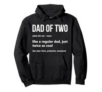 Papá de dos Definición Divertido Día del Padre Padre de 2 Hijos Sudadera con Capucha