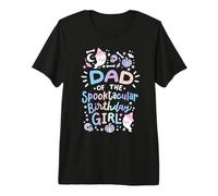 Papá de la Espeluznante Cumpleaños Niña Halloween Familia Camiseta Premium