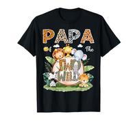 Papá de los dos salvajes 2º cumpleaños Safari Animal Lover Camiseta