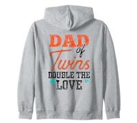 Papá de los Gemelos Double The Love Funny Humor Twin Sarcástico Sudadera con Capucha