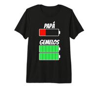 Papá De Los Gemelos Nacimiento De Batería Mellizos Primerizo Camiseta Premium