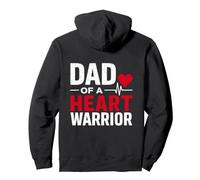 Papá De Un Guerrero del Corazón CHD Conciencia para Padre Sudadera con Capucha