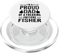 Papá De Un Maldito Impresionante Pescador Pesca Pescador Pescador Pescado PopSockets PopGrip para MagSafe