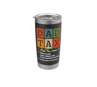 Papá Definición de impuestos Retro Papá Broma Día del Padre Humor Divertido Vaso térmico de acero inoxidable de doble pared