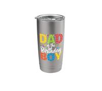 Papá del cumpleaños niño Bloque constructor de ladrillos para niños Vaso térmico de acero inoxidable de doble pared