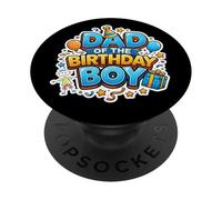 Papá del Cumpleaños Niño Divertido Hijo B-Day Padre Papa Daddy PopSockets PopGrip Adhesivo