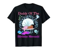 Papá del cumpleaños, Sirena, papá Negro, Fiesta de Sirenas para Hombre Camiseta