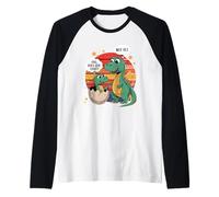 Papá ¿Dios aún no Existe Humor de Dinosaurios Camiseta Manga Raglan
