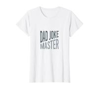 Papá Divertido bromea, Maestro, Chistes Malos Camiseta gráfica económica, Mujer, Blanco, XL