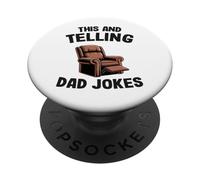 Papá Divertido Hace Humor para Hombres y Cuenta Chistes de papá PopSockets PopGrip Adhesivo