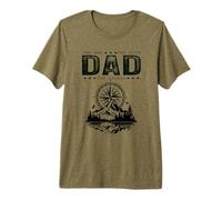 Papá El Hombre Mito Leyenda Montaña Brújula Fresco Día del Padre Camiseta Premium