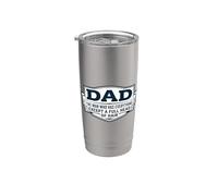 Papá El Hombre Que Tiene Todo Excepto Una Cabeza Llena De Cabello Vaso térmico de acero inoxidable de doble pared