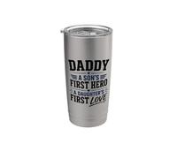 Papá El primer héroe de un hijo El primer amor de una hija Vaso térmico de acero inoxidable de doble pared