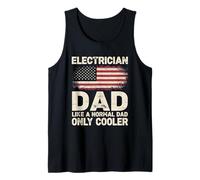 Papá Electricista como una Bandera Estadounidense Normal, Solo más Fresca Camiseta sin Mangas